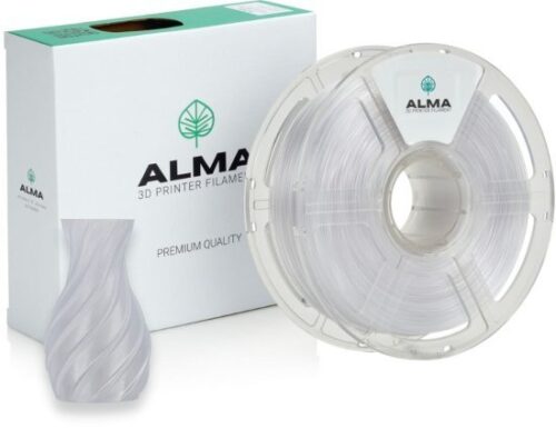 סליל הדפסה (פילמנט) 1.75 מ”מ / 1 ק”ג דגם TPU95A מבית ALMA - צבע שקוף