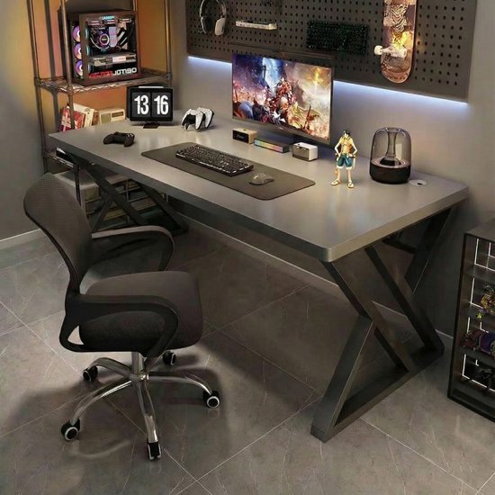 שולחן גיימינג ברוחב 140 ס''מ דגם RSM-2028 מבית Rosso Italy - צבע אפור