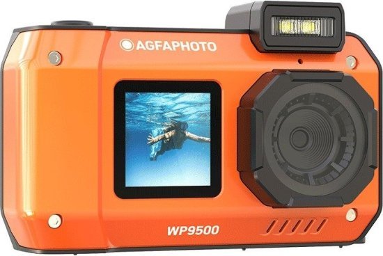 מצלמה דיגיטלית קומפקטית עמידה במים AgfaPhoto Realishot WP9500 - צבע כתום
