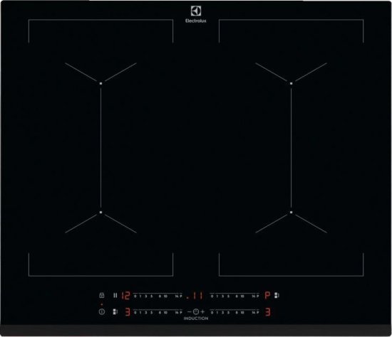 כיריים אינדוקציה Multizone עם 4 משטחי חימום 59 ס''מ 7350W דגם LIV64440CB מבית Electrolux - צבע שחור - תוצרת גרמניה