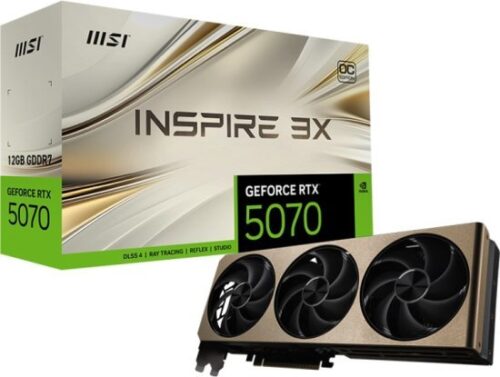 כרטיס מסך MSI RTX 5070 12GB GDDR7 INSPIRE 3X OC