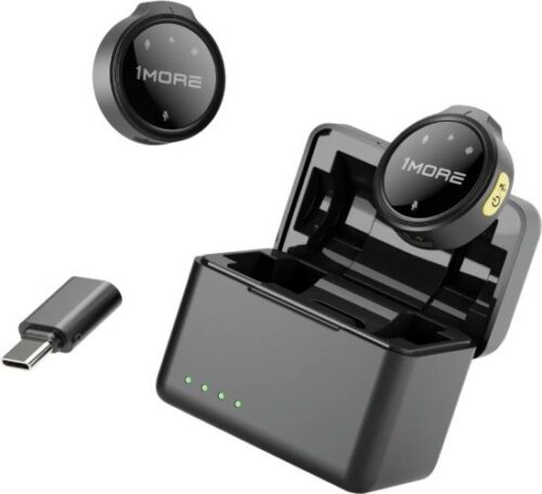 מערכת מיקרופון דש אלחוטית עם 2 מקלטים ו-2 משדרים 1More Pixie Mini M100 - כולל מארז טעינה