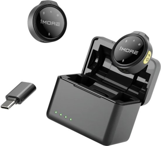 מערכת מיקרופון דש אלחוטית עם 2 מקלטים ו-2 משדרים 1More Pixie Mini M100 - כולל מארז טעינה