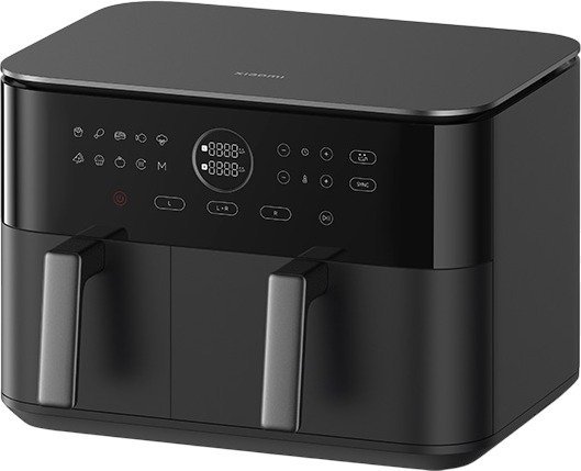 סיר טיגון ללא שמן בנפח 10 ליטר Xiaomi Dual Zone Air Fryer - צבע שחור - שנה אחריות יבואן רשמי על ידי המילטון