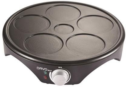 מכשיר להכנת קרפ ופנקייק Davo DAV129 1400W - צבע שחור