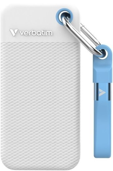 438696_b_1.jpg כונן SSD חיצוני נייד עם מחזיק מפתחות Verbatim Pocket SSD USB 3.2 Gen 2 - נפח 2TB - צבע לבן / תכלת