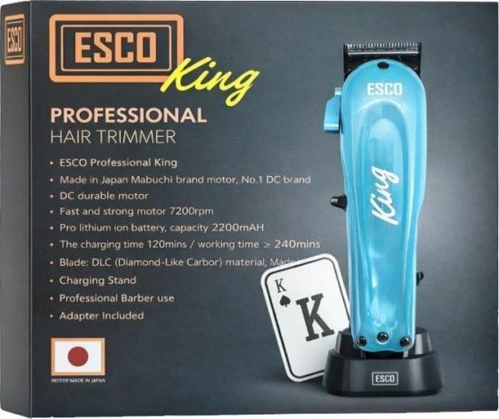 מכונת תספורת מקצועית ESCO KING HC-3969 - צבע כחול בהיר