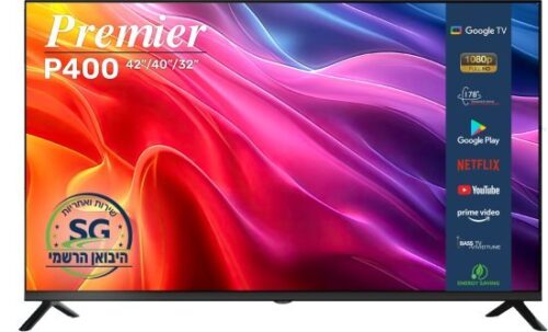 טלוויזיה חכמה ללא מסגרת 42 אינץ' Premier FHD Google TV 42P400