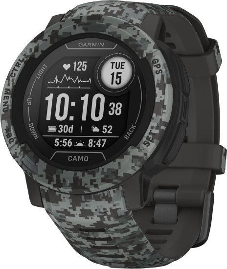 שעון חכם Garmin Instinct 2 45mm Rugged GPS - צבע גרפיט / Camo - כולל תמיכה מלאה בעברית - שנתיים אחריות יבואן רשמי על ידי רונלייט