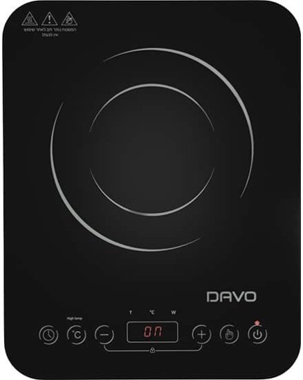 כירת בישול אינדוקציה Davo DAV306 1800W - זכוכית שחורה