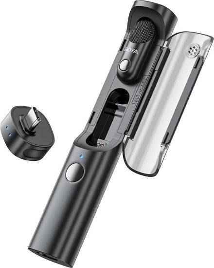 מערכת מיקרופון דש אלחוטית Boya Magic עם משדר ומקלט Type-C - מופעלת על ידי AI