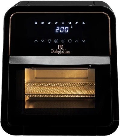 תנור אייר פרייר דיגיטלי 12 ליטר Berlinger Haus 2000W BH9549 - צבע שחור / רוז גולד