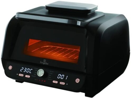 אולטרה גריל חכם 12 ב-1 Berlinger Haus BH9668 Grill & Air Fryer 1750W - צבע שחור / רוז גולד
