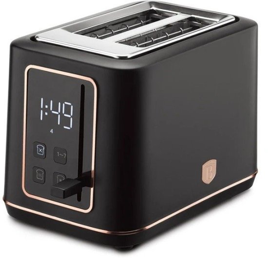 מצנם דיגטלי 2 פרוסות Berlinger Haus BH9661 870W - שחור / רוז גולד