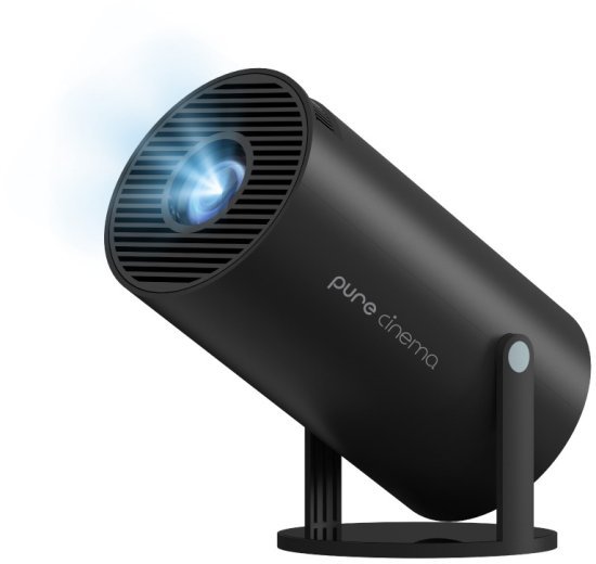 מקרן וידאו חכם 3500 Lumens להקרנה עד ''150, כולל Android מובנה, Bluetooth, שיקוף מסך אלחוטי, רמקולים ושלט - דגם: PC-300 מבית Pure Cinema