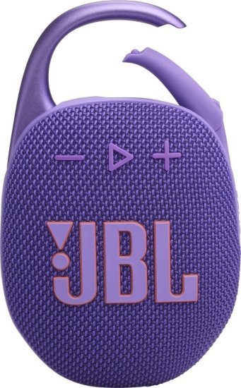 רמקול Bluetooth נייד עמיד למים ואבק JBL Clip 5 - צבע סגול