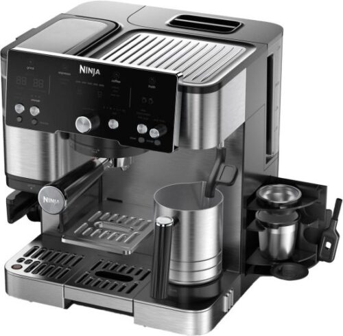 מכונת קפה חצי- אוטומטית 2 ב 1 Ninja ESSENTIAL Luxe Cafe ES501EU 1650W  - צבע שחור