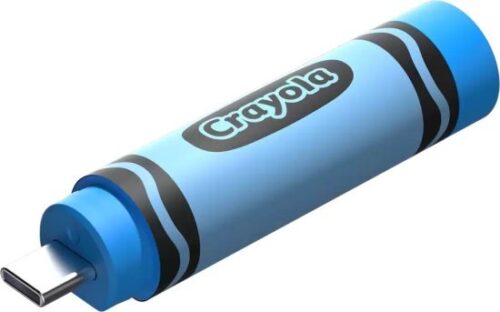 זיכרון נייד בעיצוב Crayon עם חיבור SanDisk Crayola USB-C - דגם SDCZIC-128G-G46B - נפח 128GB - צבע Cerulean Blue