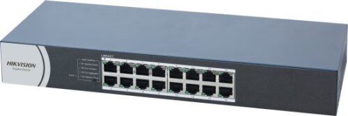 מתג להתקנה בארון תקשורת Hikvision 16 Port Gigabit DS-3E0516R-O