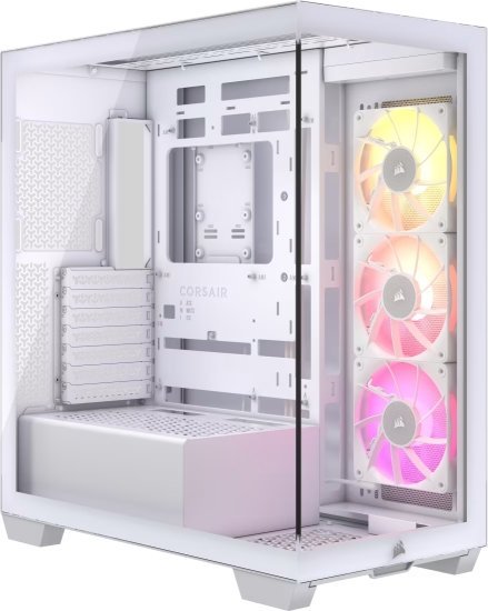 מציאון ועודפים - מארז ללא ספק Corsair iCUE LINK 3500X RGB Tempered Glass Mid Tower ATX - צבע לבן