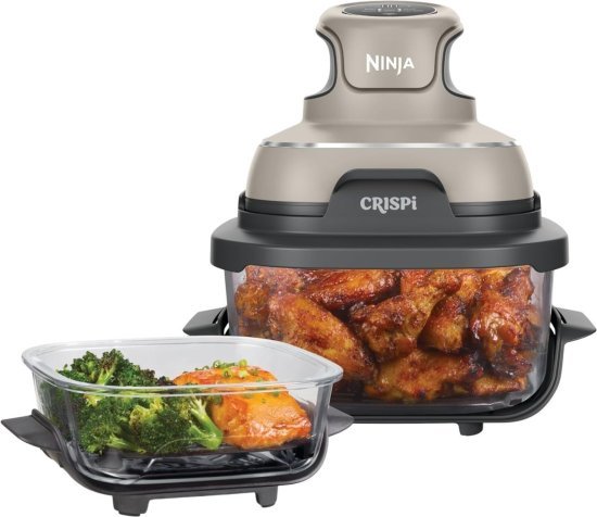 סיר טיגון נייד ללא שמן Ninja CRISPi 4-in-1 1700W FN101 - צבע בז'