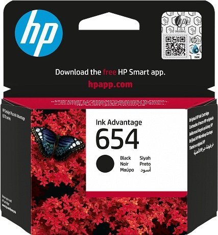 ראש דיו שחור מקורי HP No 654 7FP39UE