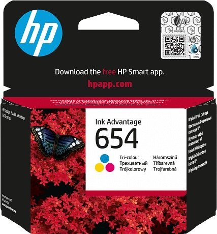 ראש דיו צבעוני מקורי HP No 654 7FP38UE