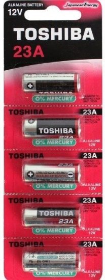 מארז 5 סוללות A23 12V מבית TOSHIBA