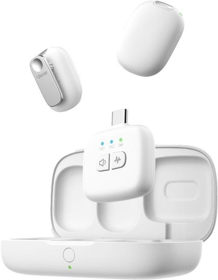 מערכת מיקרופון דש אלחוטית Ulanzi A30 עם 2 משדרים ומקלט Type-C