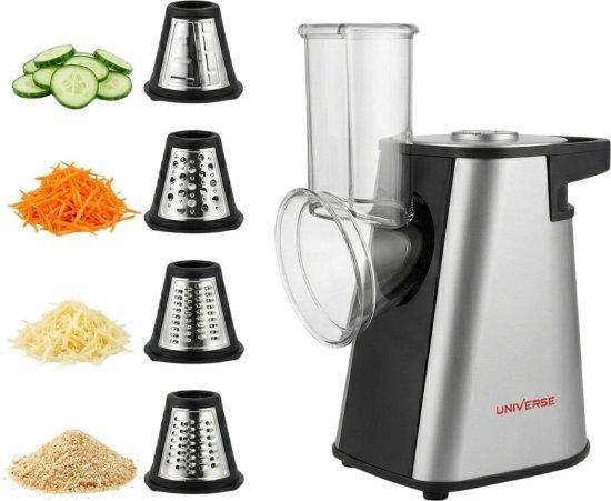 קוצץ פומפייה חשמלי 4 ב-1 200W דגם NRI650-H20 מבית Universe - צבע נירוסטה / שחור