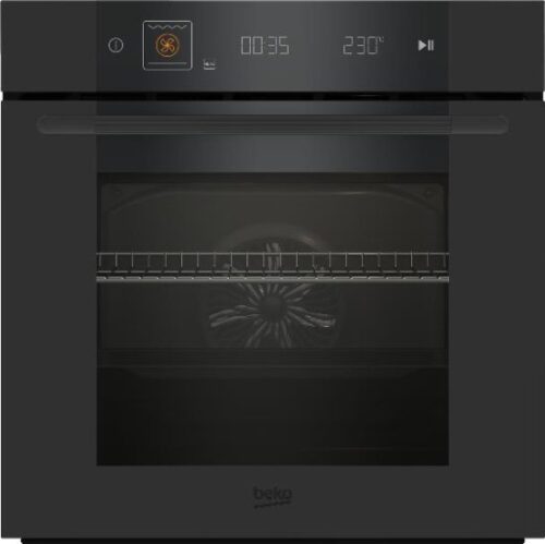 תנור בנוי 72 ליטר 13 תוכניות Beko Active Turbo MBBIM10600MTMSW - זכוכית שחורה מט