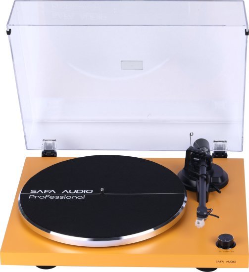 פטיפון מקצועי SAFA Turntable HPH-005M Bluetooth - צבע צהוב מט