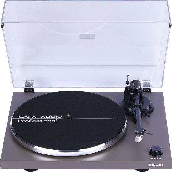 פטיפון מקצועי SAFA Turntable HPH-005M Bluetooth - צבע אפור מט