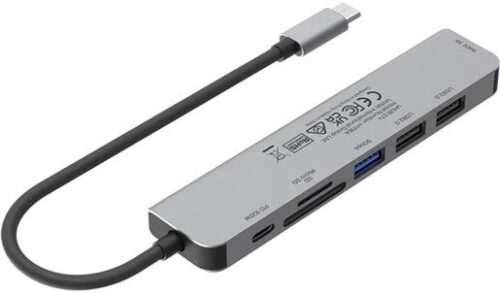 443150_b_1.jpg מפצל 7 חיבורים דגם H1118A מבית Unitek - שנתיים אחריות על ידי היבואן הרשמי