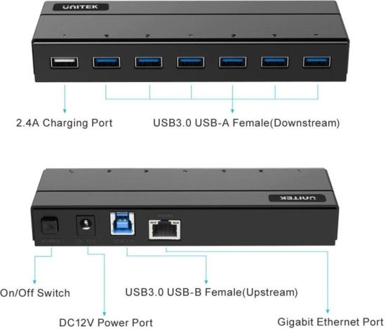 443407_b_1.jpg מפצל 8 חיבורים דגם Y-3198 מבית Unitek - שנתיים אחריות על ידי היבואן הרשמי
