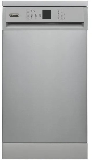 מדיח כלים צר עומד 10 מערכות כלים 5 תוכניות Delonghi MY45S - צבע כסוף - אחריות יבואן רשמי ניופאן