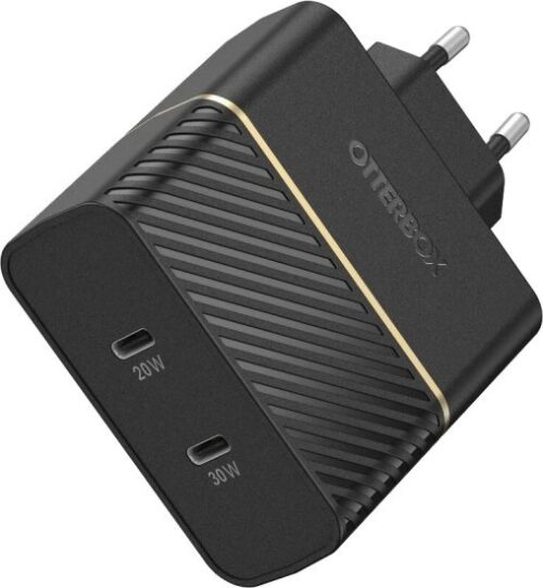 444145_b_1.jpg מטען קיר מהיר 50W בחיבור USB-C כפול מבית OtterBox - צבע שחור