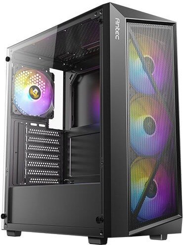 מארז מחשב ללא ספק Antec AX67 ARGB ATX Mid Tower - צבע שחור