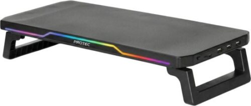 מעמד שולחני מתקפל למסך מחשב עם תאורת RGB דגם DM503 מבית Protec