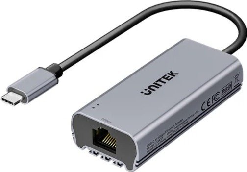 מתאם מחיבור USB-C זכר לחיבור RJ45 נקבה תומך במהירות עד 5Gbps מבית Unitek - שנתיים אחריות על ידי היבואן הרשמי