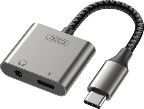 מתאם מ-USB-C ל-USB-C לטעינה מהירה ו-3.5 מ''מ להאזנה דגם NB-R257B מבית XO