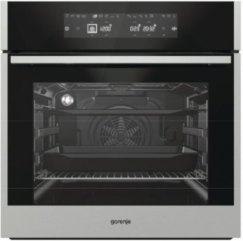 תנור בנוי 71 ליטר 15 תוכניות 60 ס''מ Gorenje DirecTouch BO758A33XG - פאנל זכוכית שחורה עם מסגרת נירוסטה