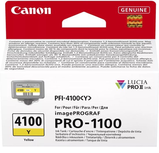 ראש דיו מקורי Canon PFI-4100Y - צבע צהוב
