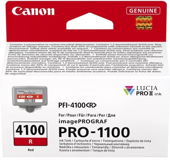 ראש דיו מקורי Canon PFI-4100R - צבע אדום