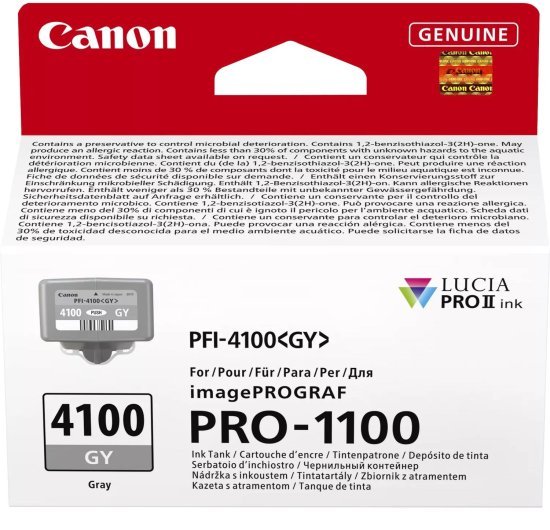 ראש דיו מקורי Canon PFI-4100GY - צבע אפור