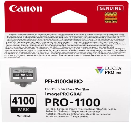 ראש דיו מקורי Canon PFI-4100MBK - צבע שחור מט