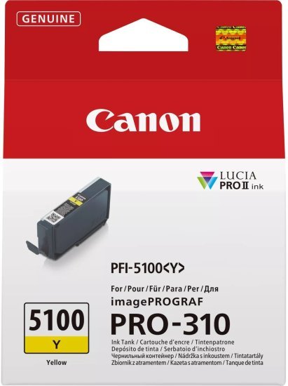446070_b_1.jpg ראש דיו מקורי Canon PFI-5100Y - צבע צהוב