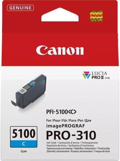ראש דיו מקורי Canon PFI-5100C - צבע ציאן