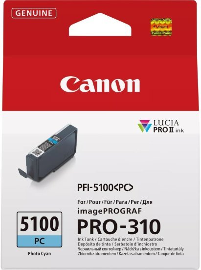 ראש דיו מקורי Canon PFI-5100PC - צבע Photo Cyan