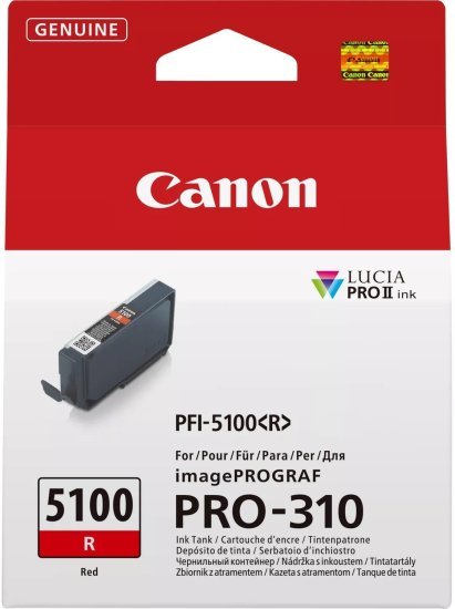 ראש דיו מקורי Canon PFI-5100R - צבע אדום